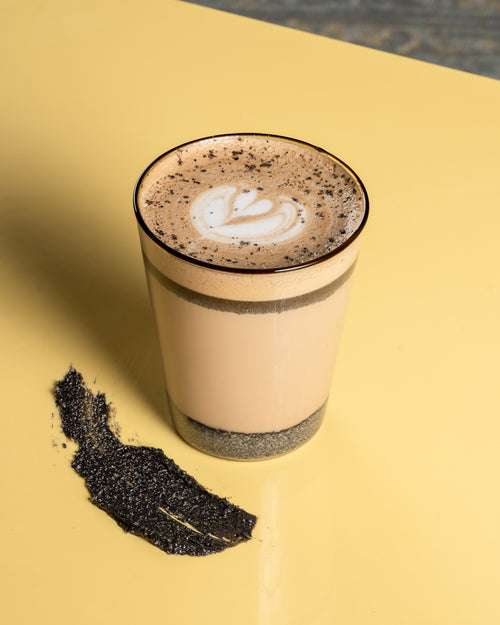 MORNING Dream Signature Drink #2: Black Sesame Latte