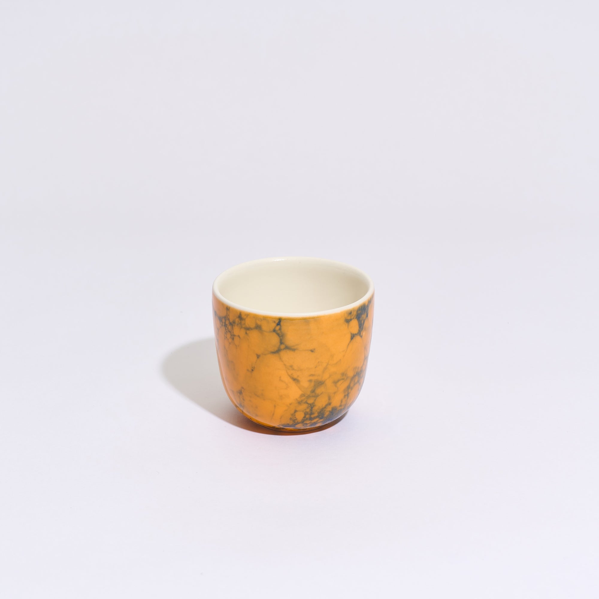 Handcrafted Porcelain Coffee Cup | Bubble Orange