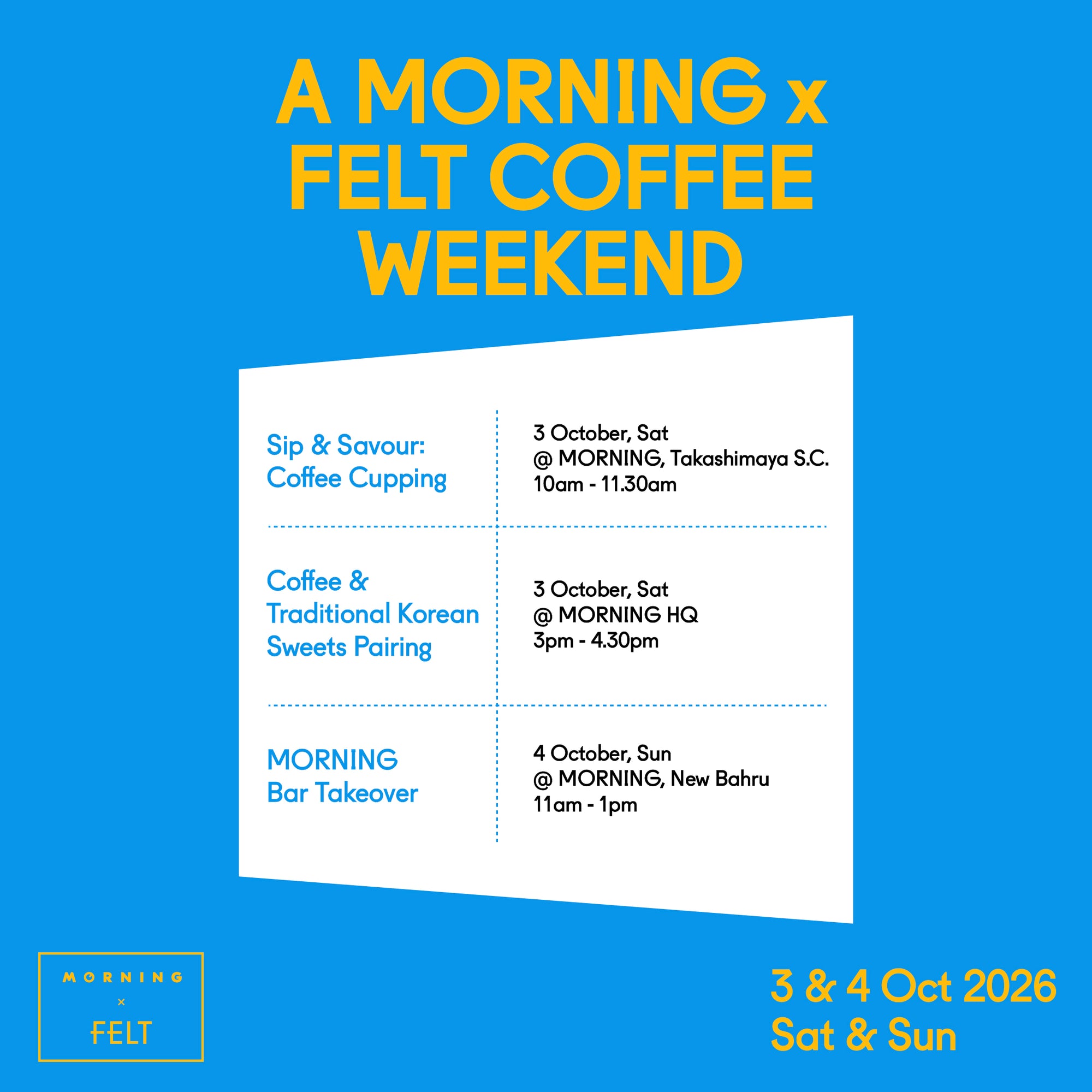 MORNING x FELT COFFEE | Coffee & Traditional Korean Sweets Pairing