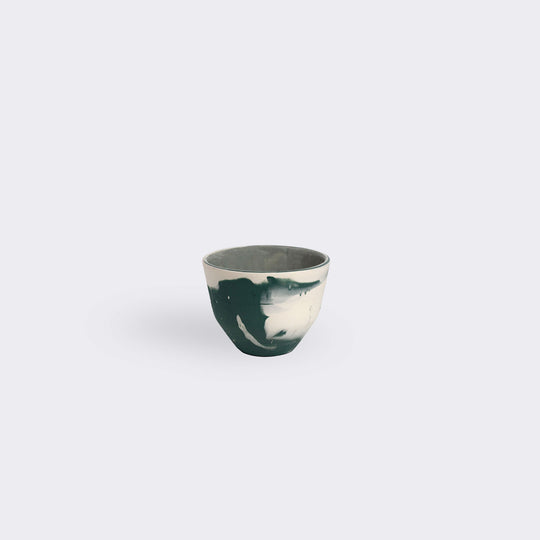 Handcrafted Porcelain Coffee Cup | Mix Wave