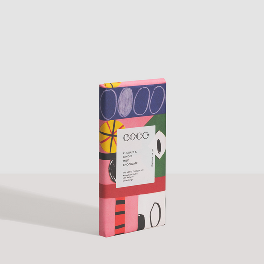 Rhubarb & Ginger Milk Chocolate Bar